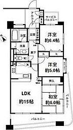 ヴェルビュ長町一丁目ステーションフォート 3LDKの間取図画像