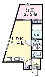 メゾン・ド・ラティール 1LDKの間取図画像