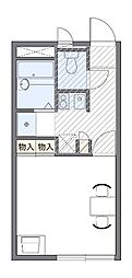 レオパレスKウイング 1Kの間取図画像