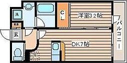 エル・リヴェール 1DKの間取図画像