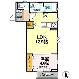 cape大野田 1LDKの間取図画像