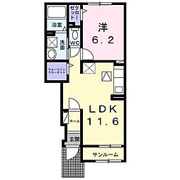 メゾンHaru 1LDKの間取図画像