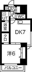サンヴァーリオ仙台駅東 1DKの間取図画像