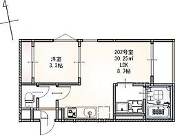 REGALEST西中田 1LDKの間取図画像