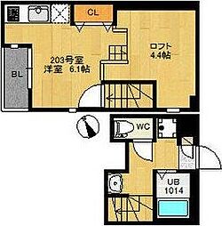 ライゼスト長町 ワンルームの間取図画像