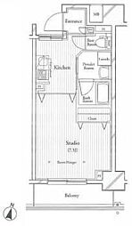 フィットエル仙台一番町 1Kの間取図画像