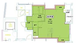 Tasso長町南 ワンルームの間取図画像