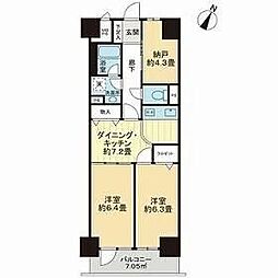 ライオンズプラザ西公園通 2SDKの間取図画像