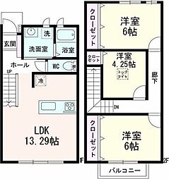 LecieldeHills 3LDKの間取図画像