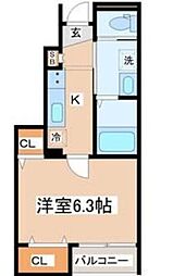 DAICOROII 1階1Kの間取り