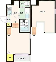 アリオ長町 1Kの間取図画像