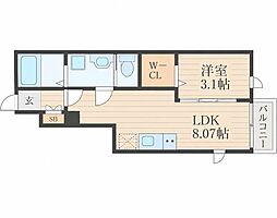 フォレス北仙台 I 1LDKの間取図画像
