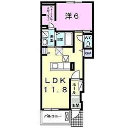 サンコート泉 1LDKの間取図画像