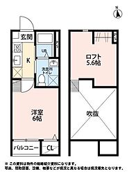 プレステージセンダイ 1Kの間取図画像