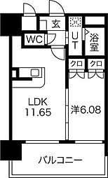 アルティザ仙台花京院 1LDKの間取図画像