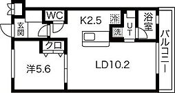 しまかげビル 1LDKの間取図画像