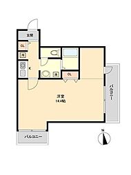 ＫＣ21ビル 6階1Kの間取り