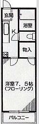 スマイルハイツ川平 1Kの間取図画像