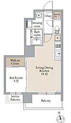 シーズンフラッツＳＥＮＤＡＩ　ＥＡＳＴ 12階1LDKの間取り