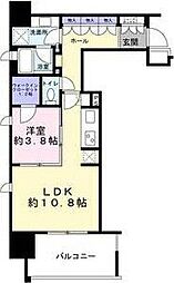 パークリュクス仙台 2階1LDKの間取り