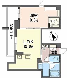 メゾンｒｕｅｂｒｉｌｌｅｒ 2階1LDKの間取り