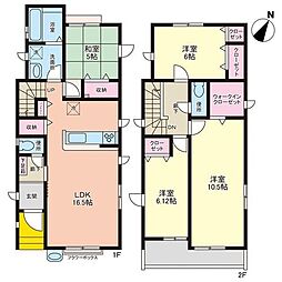 西の平二丁目貸家 1階4LDKの間取り