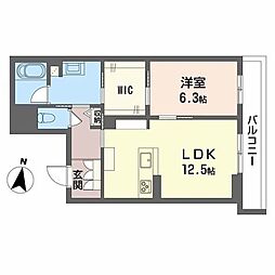 Camelot East 1LDKの間取図画像