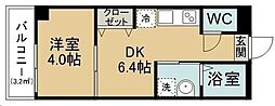 ＴＥＲＡＳＵ仙台 2階1DKの間取り