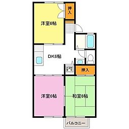 ストークハイツ国見 3DKの間取図画像