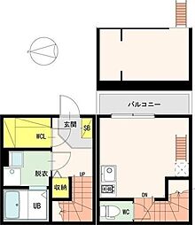 RYO 1階ワンルームの間取り