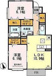 コンフォート　レジデンス 102 1階2LDKの間取り