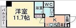 グラン・ドミール仙台駅東 8階1Kの間取り