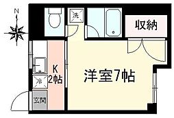 ジュネパレス 3階1Kの間取り