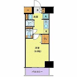 STADTLEBEN 1Kの間取図画像