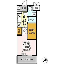 ＣＩＮＺＡ若林 5階1SKの間取り
