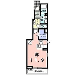 リバーサイド・アニュー ワンルームの間取図画像