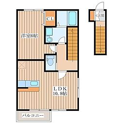 フィオーレH.S 1LDKの間取図画像