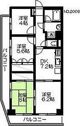 エスパシオ大町2 4DKの間取図画像
