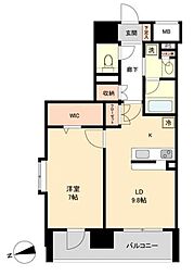 レジディア榴岡West 1LDKの間取図画像
