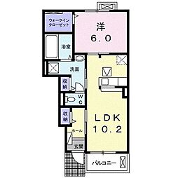 アパパネ2 1LDKの間取図画像