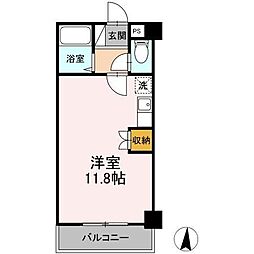グランテラス柏木 ワンルームの間取図画像