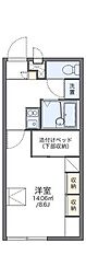 レオパレスKEI 1Kの間取図画像