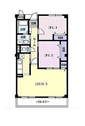 ウェストプレイス 2LDKの間取図画像