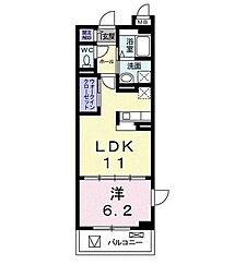 プロムナード4 1LDKの間取図画像