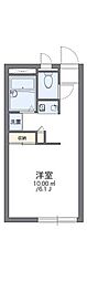 レオパレスリバティライフ 1Kの間取図画像