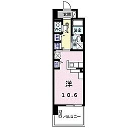 プレッサ泉中央 ワンルームの間取図画像