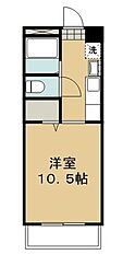 サンライズ志波町 1Kの間取図画像