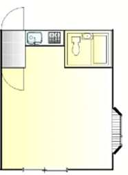 メルセデスハイム 2階ワンルームの間取り