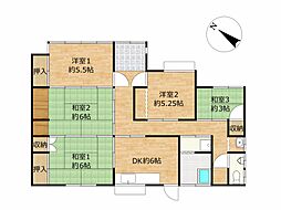 上天草市大矢野町中　戸建て 5DKの間取り