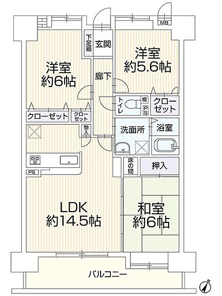 間取りを拡大表示